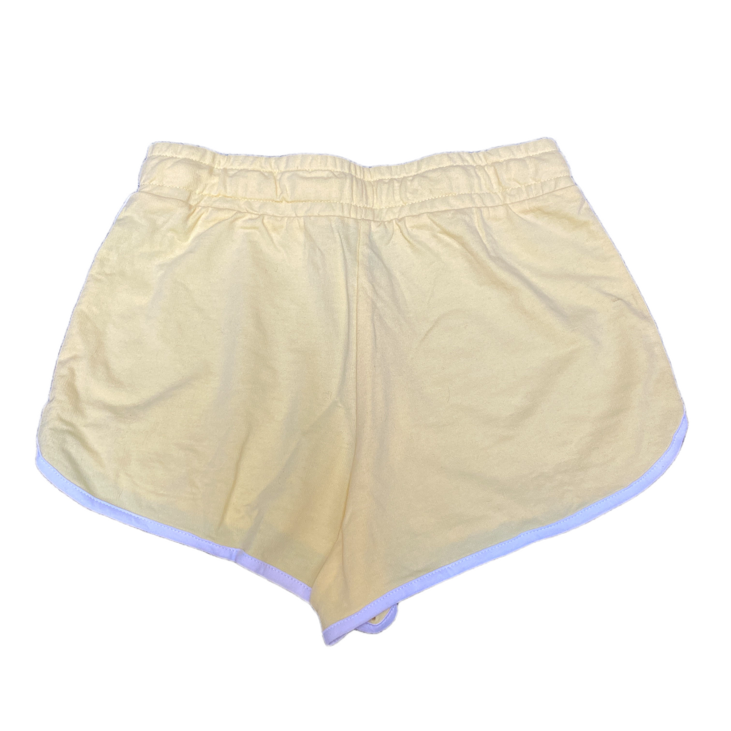 Running Sprinter Shorts Womens S 28" Waist Yellow Athletic Workout Dolphin Hem