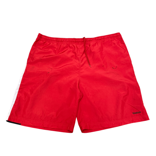 Reebok Swim Boardshort Mens XL Red Athletic Fit Stretch Elastic Waist Drawstring