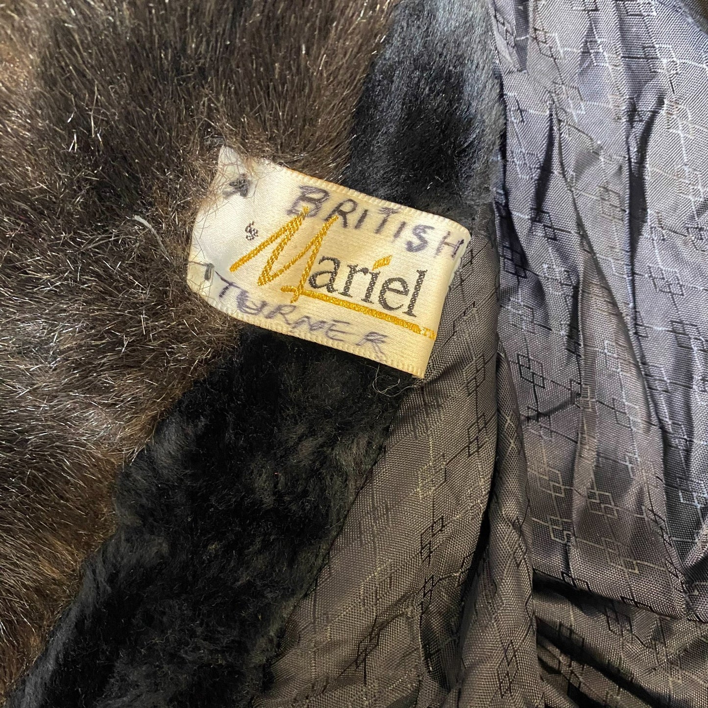 Mariel Turner Faux Fur Jacket Womens Large Black Lined Long Sleeve Open Front