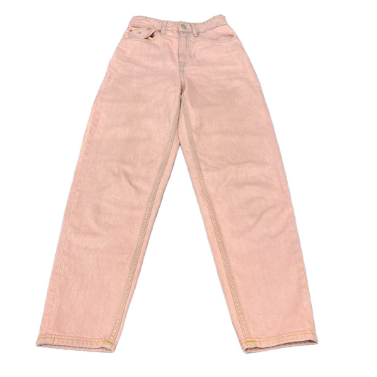 Tommy Hilfiger Jeans Fits as Women 24" Waist Pink Denim Double Stitch Skinny Leg