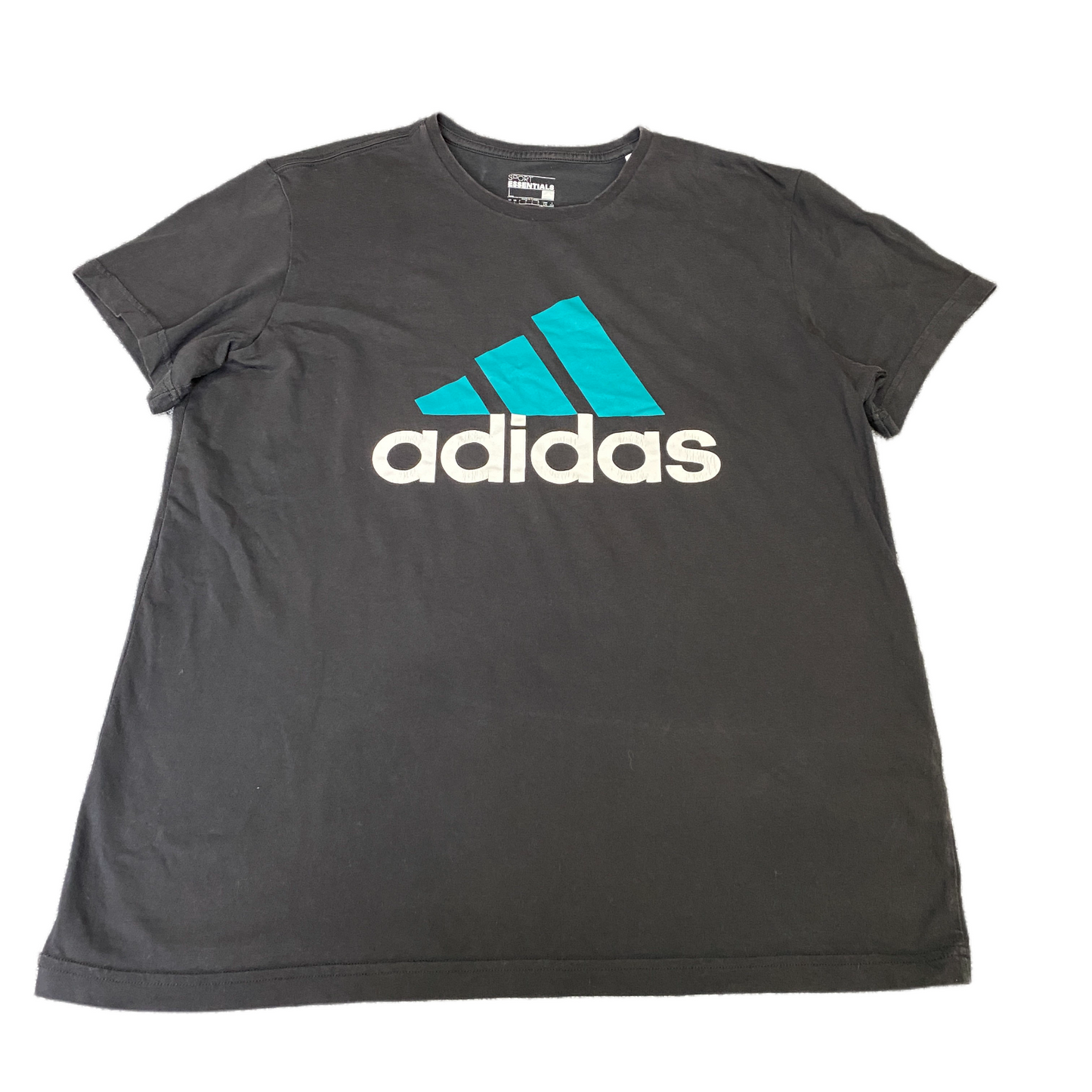 Adidas Essentials T-Shirt Men Large Black Graphic Logo Short Sleeve Pullover Tee