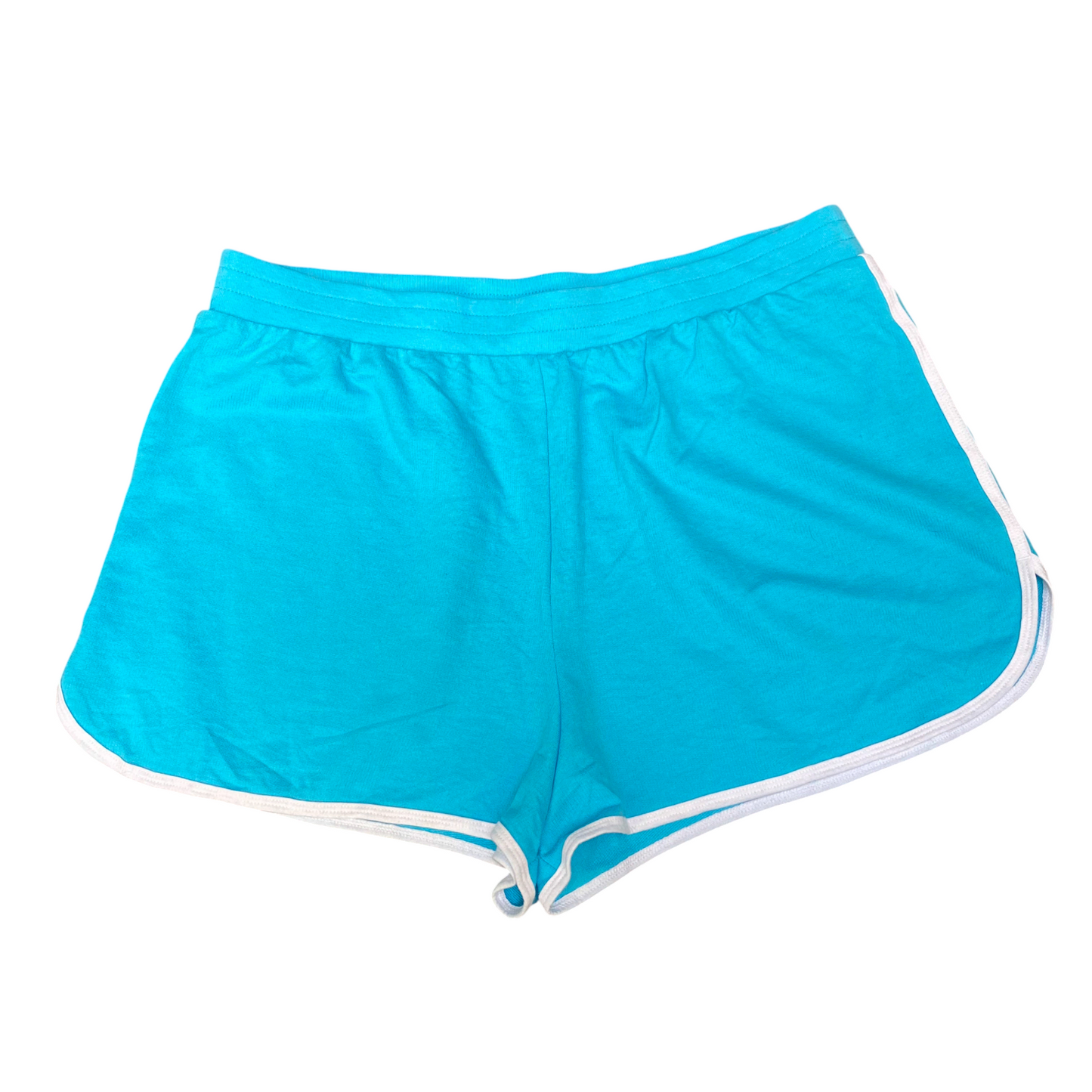 Running Sprinter Shorts Womens Large Blue Athletic Fit Gym Workout Elastic Waist