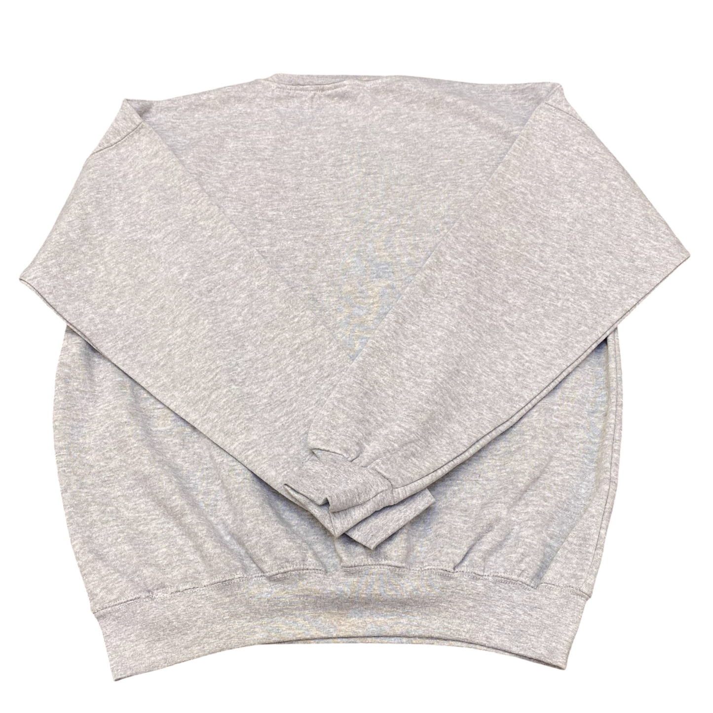 Nike Reworked Sweatshirt Mens Medium Grey Embroidered Spellout Logo Crew Neck