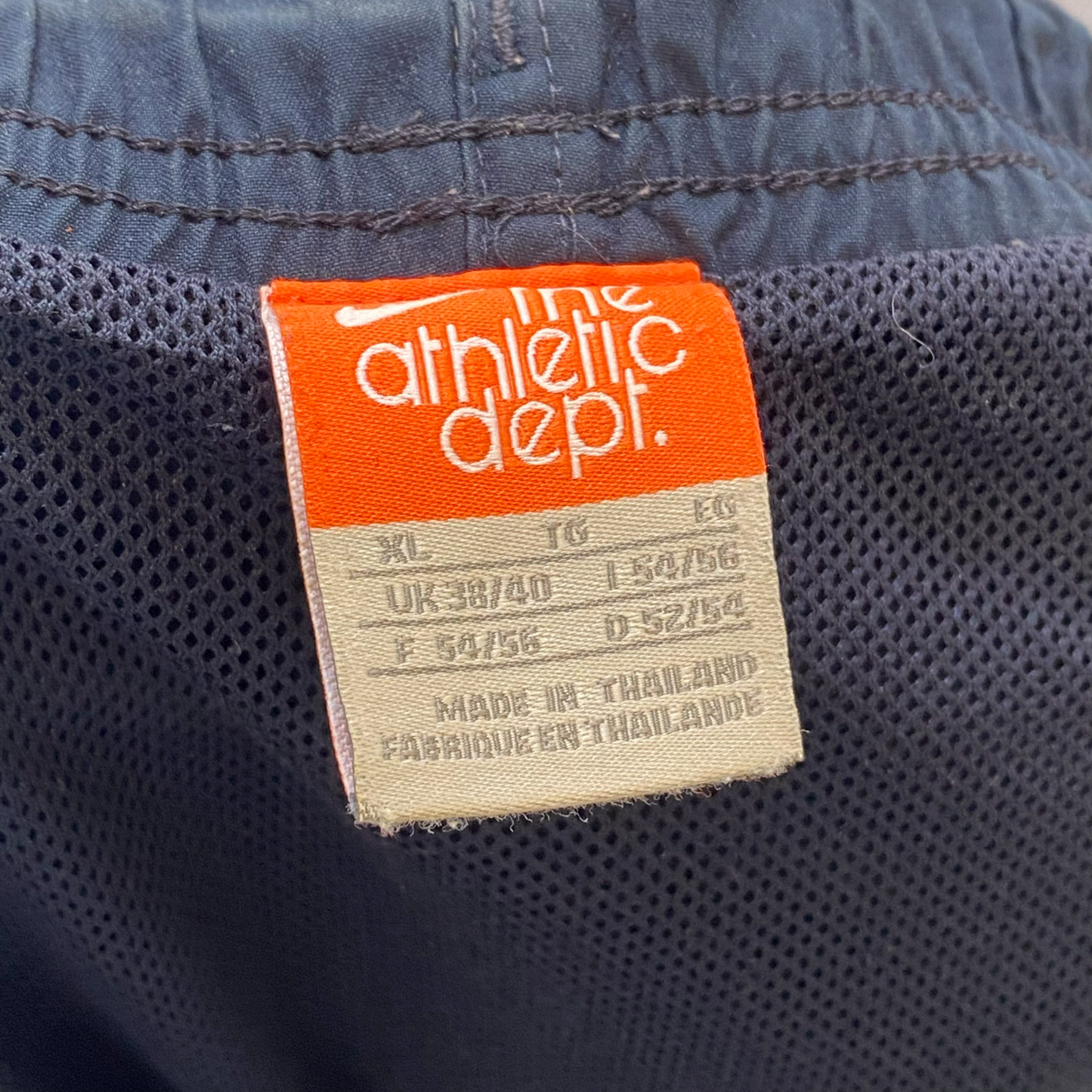 Nike Shorts Mens XL Blue Thermal Lined Swoosh Logo Elastic Waist Athletic Dept