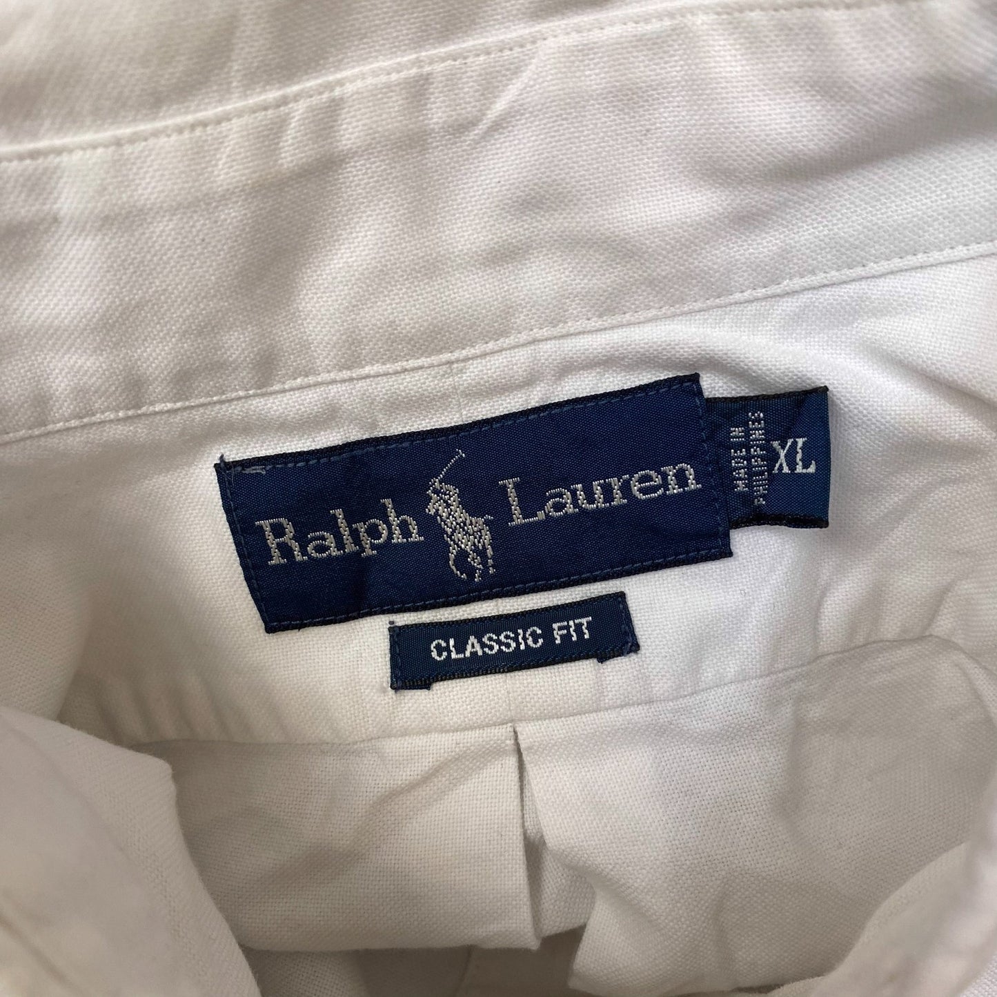 Ralph Lauren Shirt Mens XL White Classic Fit Long Sleeve Pony Logo Button Down