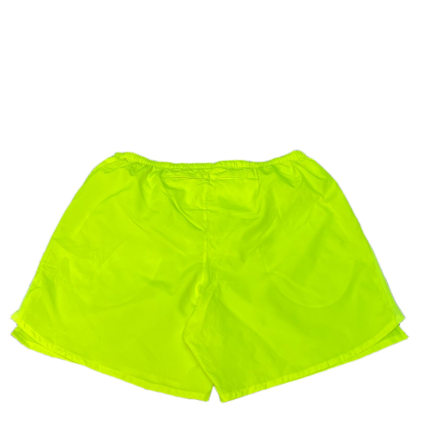 Nike Dri-FIT Running Shorts Mens 2XL 34" Waist Neon Yellow Workout Drawstring