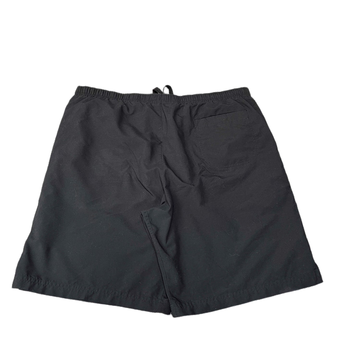 Nike Running Shorts Mens L 35" Waist Black Swoosh Logo Athletic Gym Drawstring