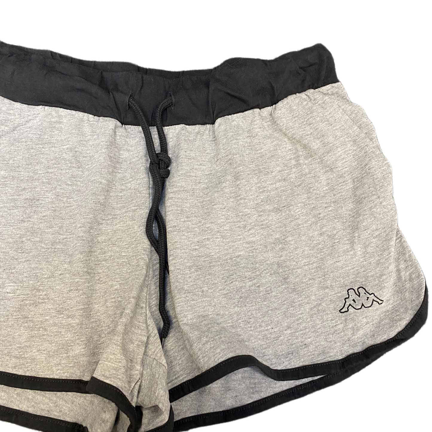 Running Sprinter Shorts Womens L 30" Waist Grey Athletic Gym Workout Dolphin Hem