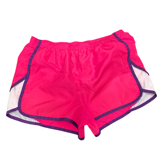 Layer Running Sprinter Shorts Womens 26W Pink Elastic Waist Dolphin Hem Stretch