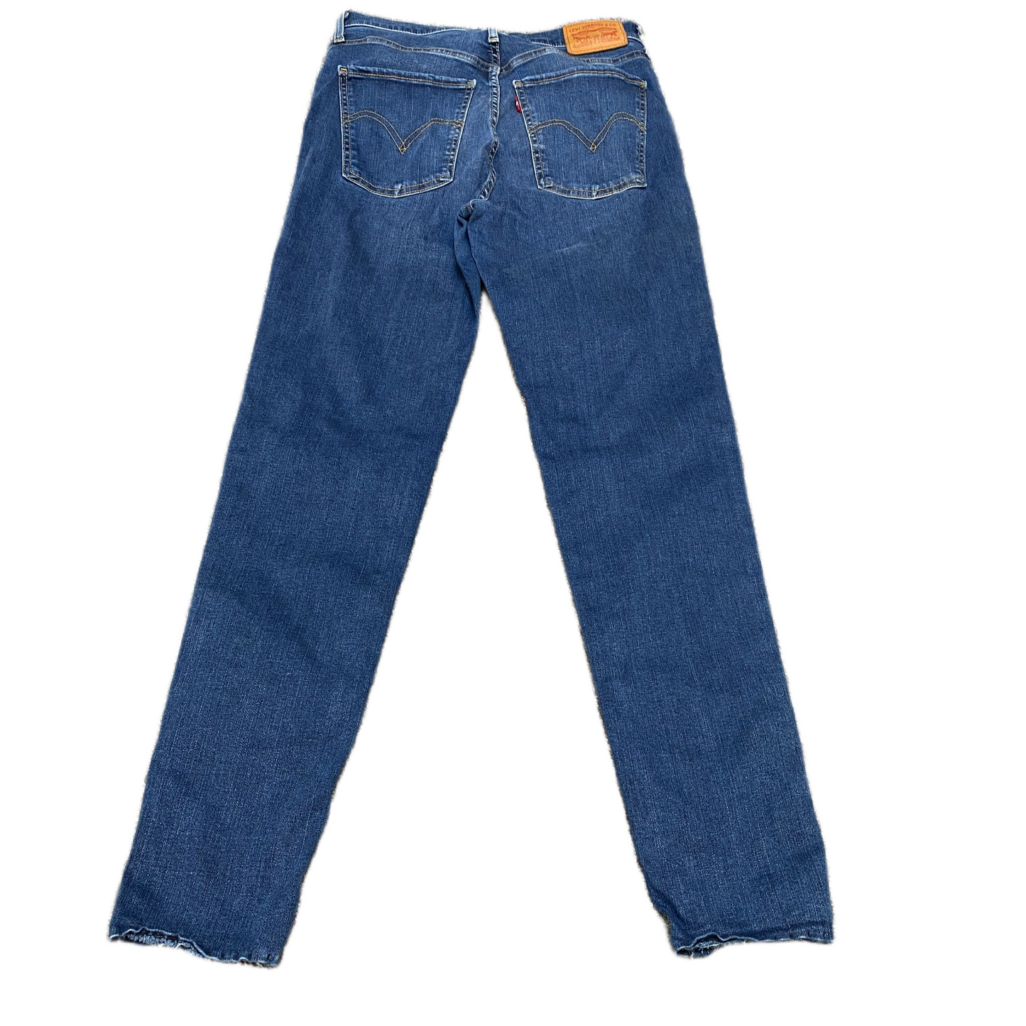 Levi's Jeans Fits as Womens 27" Waist Blue Denim Mile High Rise Super Skinny Leg