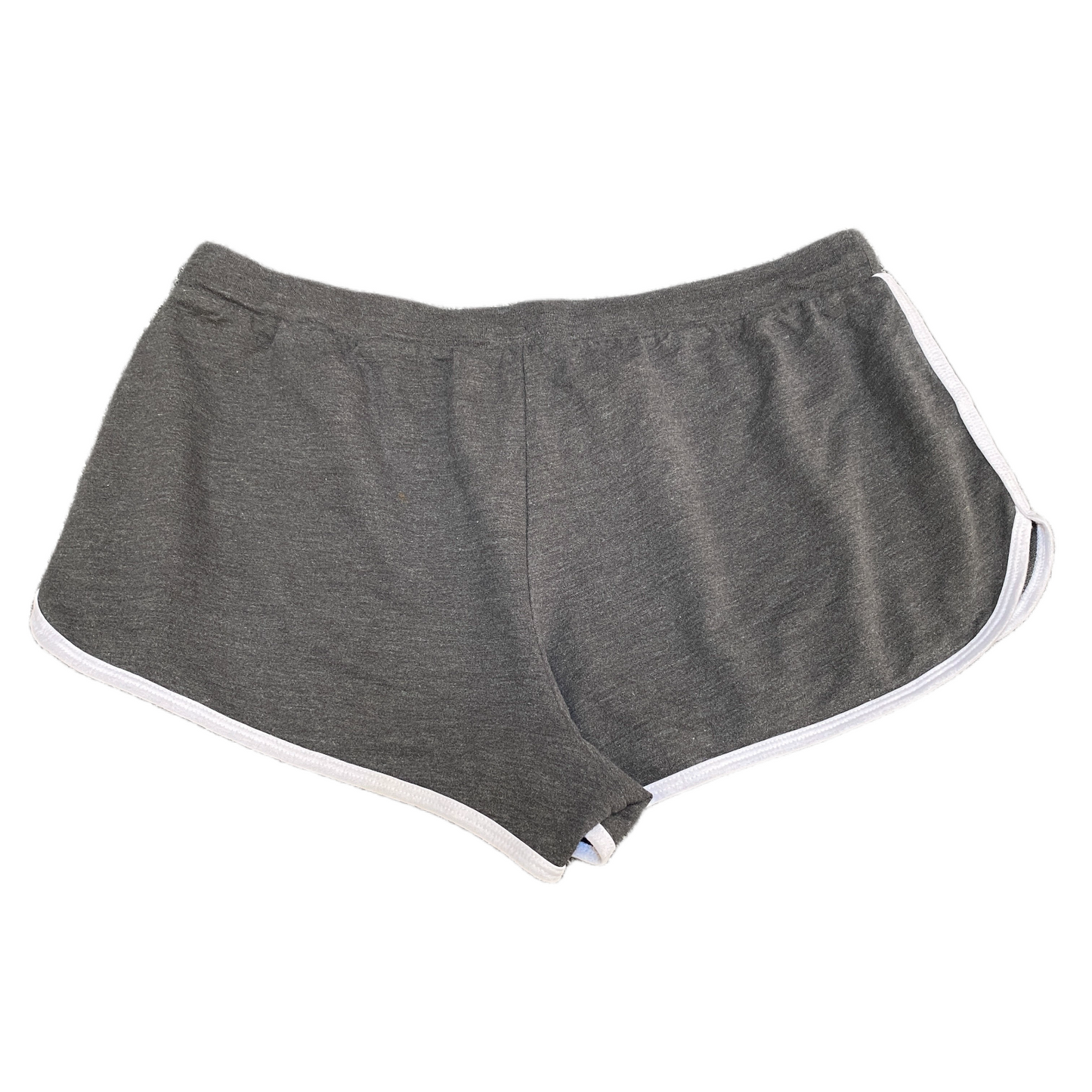 Running Sprinter Shorts Women XL 36" Waist Grey Athletic Gym Workout Dolphin Hem