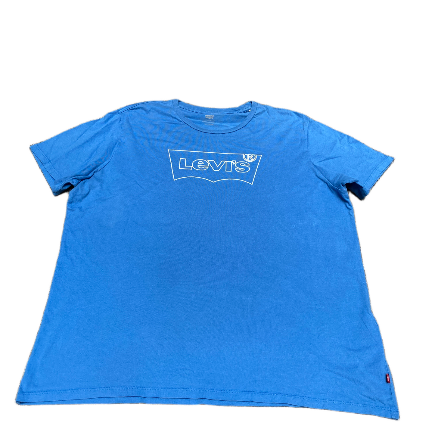 Levi's T-Shirt Mens 2XL Blue Graphic Logo Short Sleeve Crew Neck Pullover Tee
