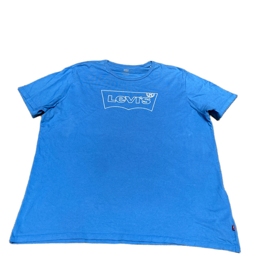 Levi's T-Shirt Mens 2XL Blue Graphic Logo Short Sleeve Crew Neck Pullover Tee