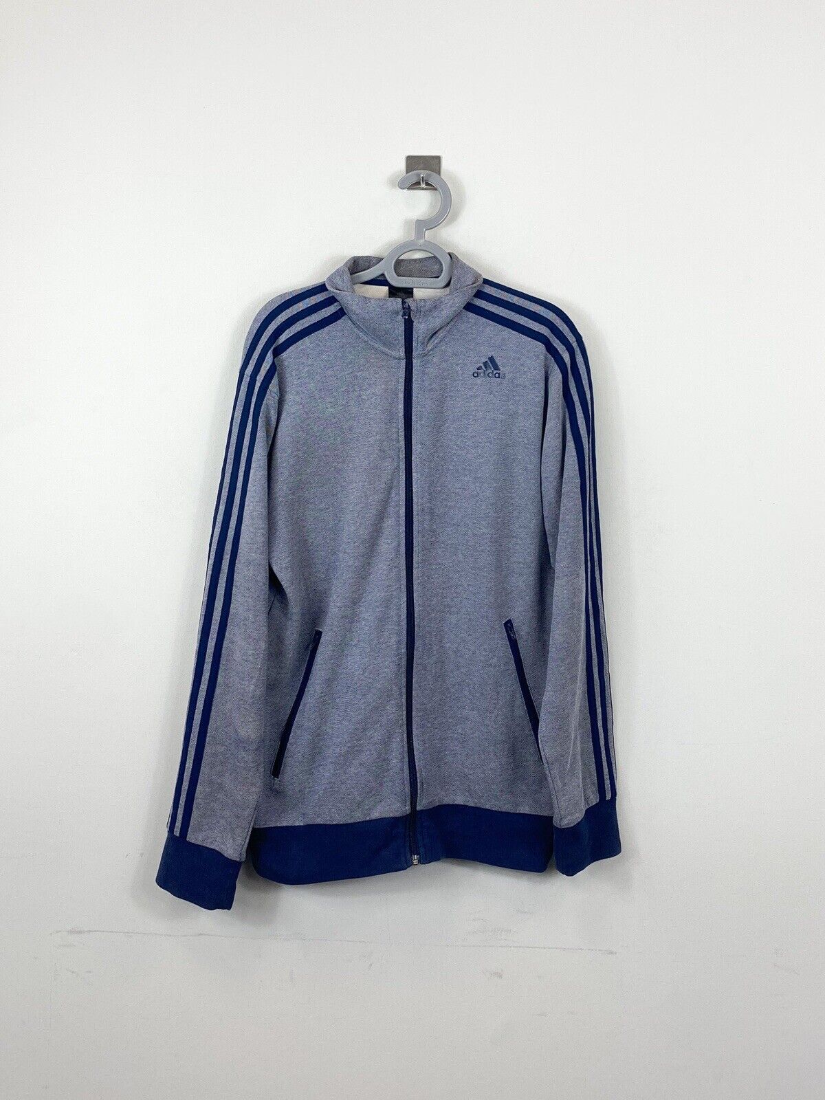 Adidas Track  Jacket Zip Up Grey Mens XL