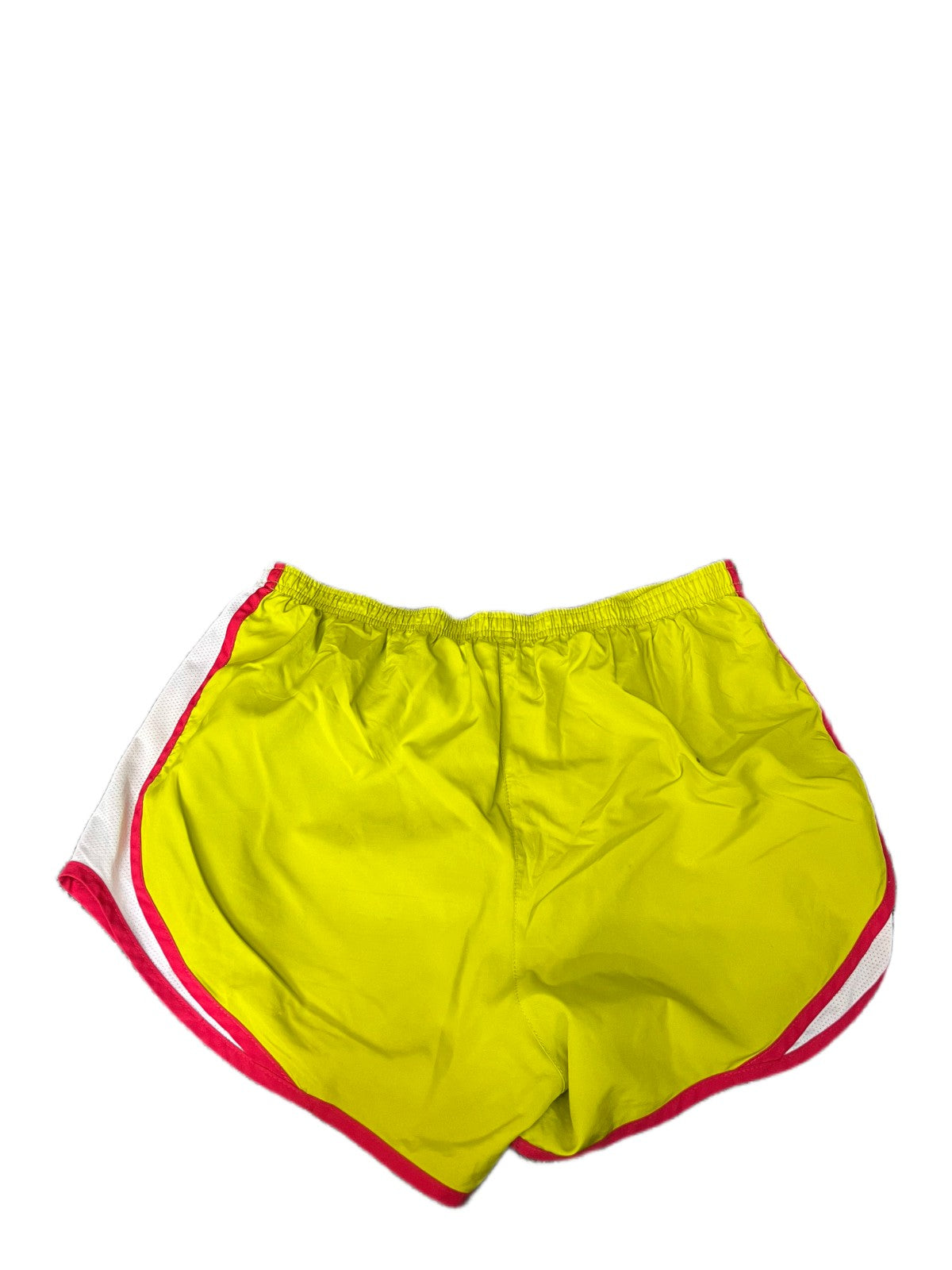Nike Dri-Fit Running Shorts Womens M 30" Waist Yellow Performance Dolphin Hem