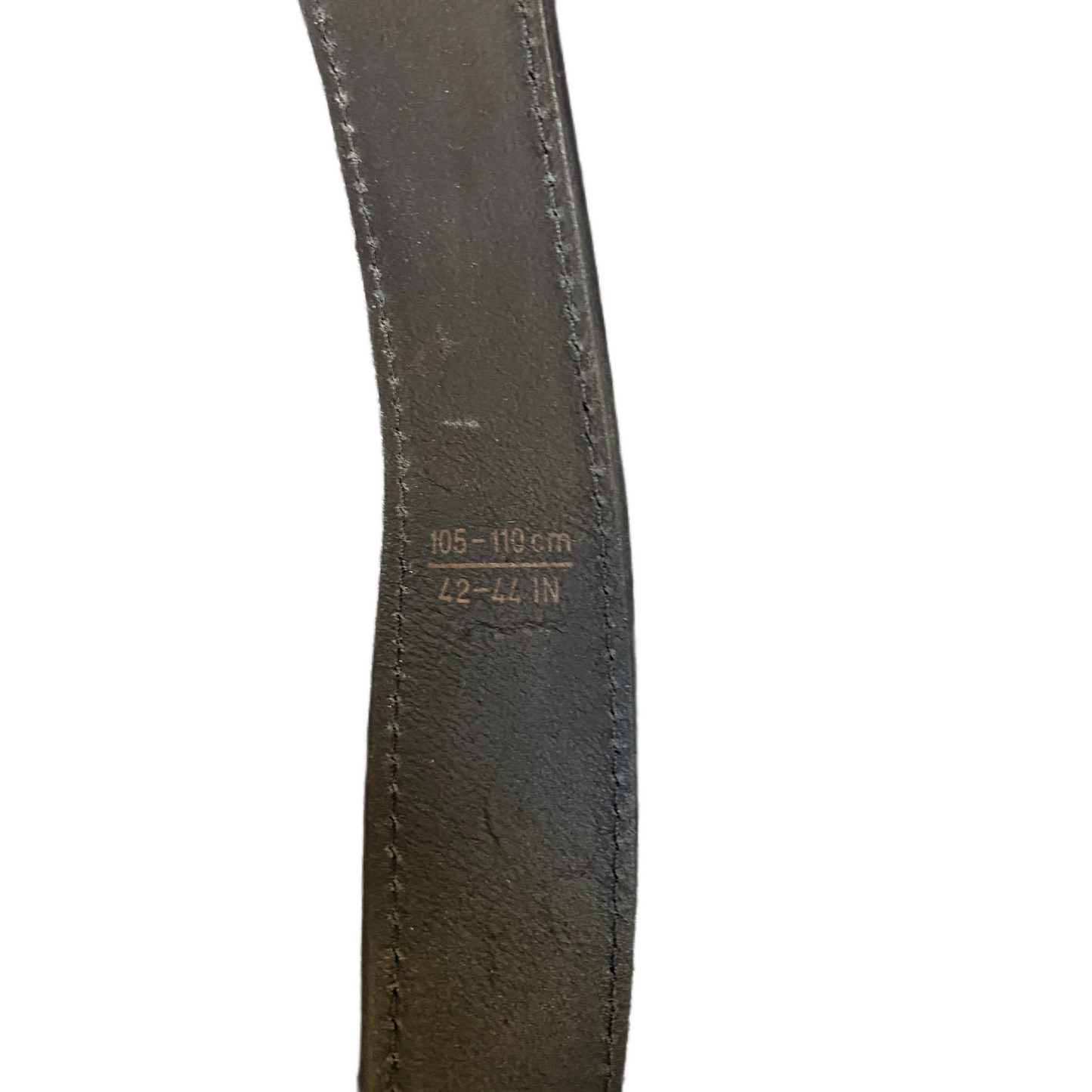 Waist Belt Mens Black Leather Adjustable Matte Black Pin Buckle 48 inches