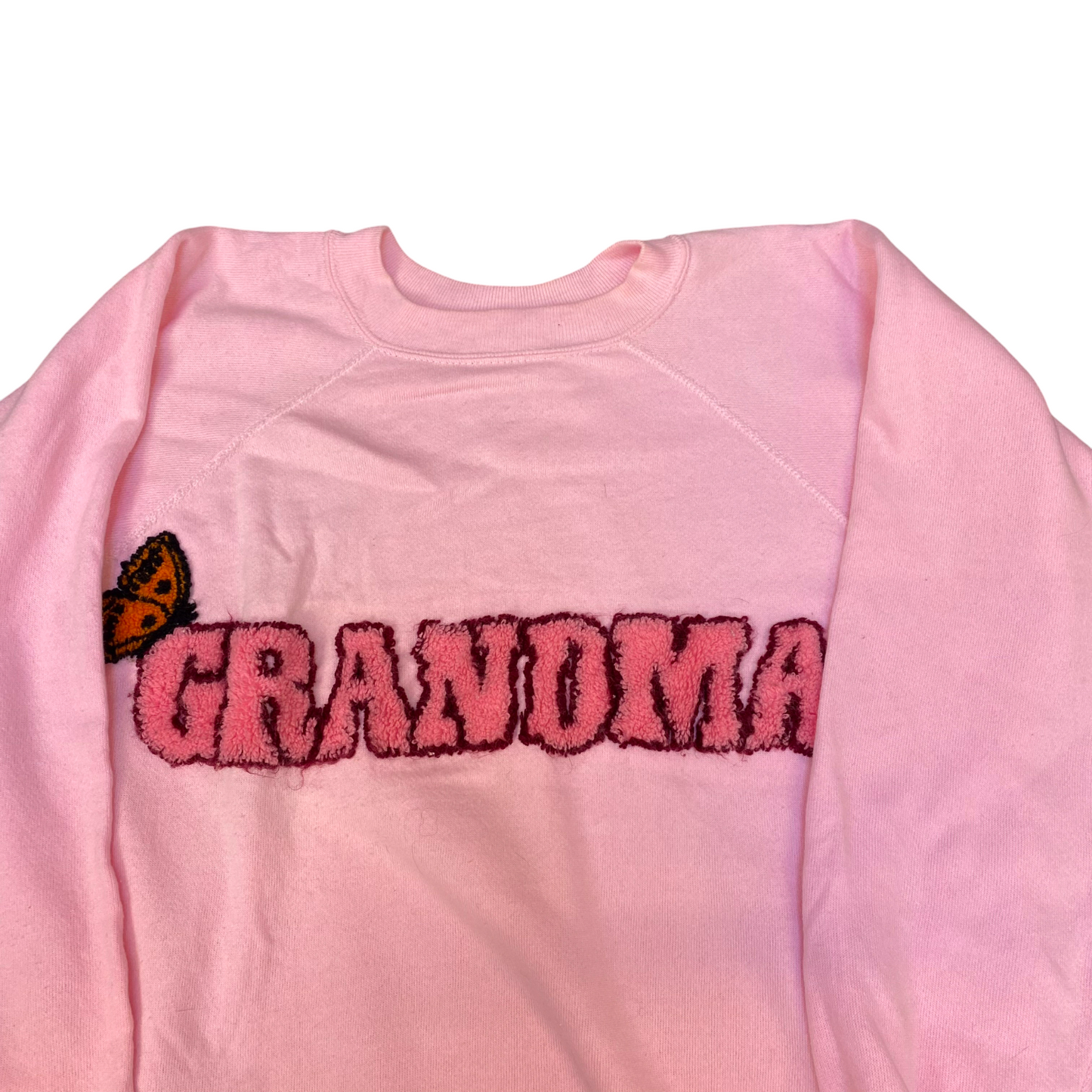 Pannil Grandma Sweatshirt Womens Large Pink Long Sleeve Crew Neck Pullover