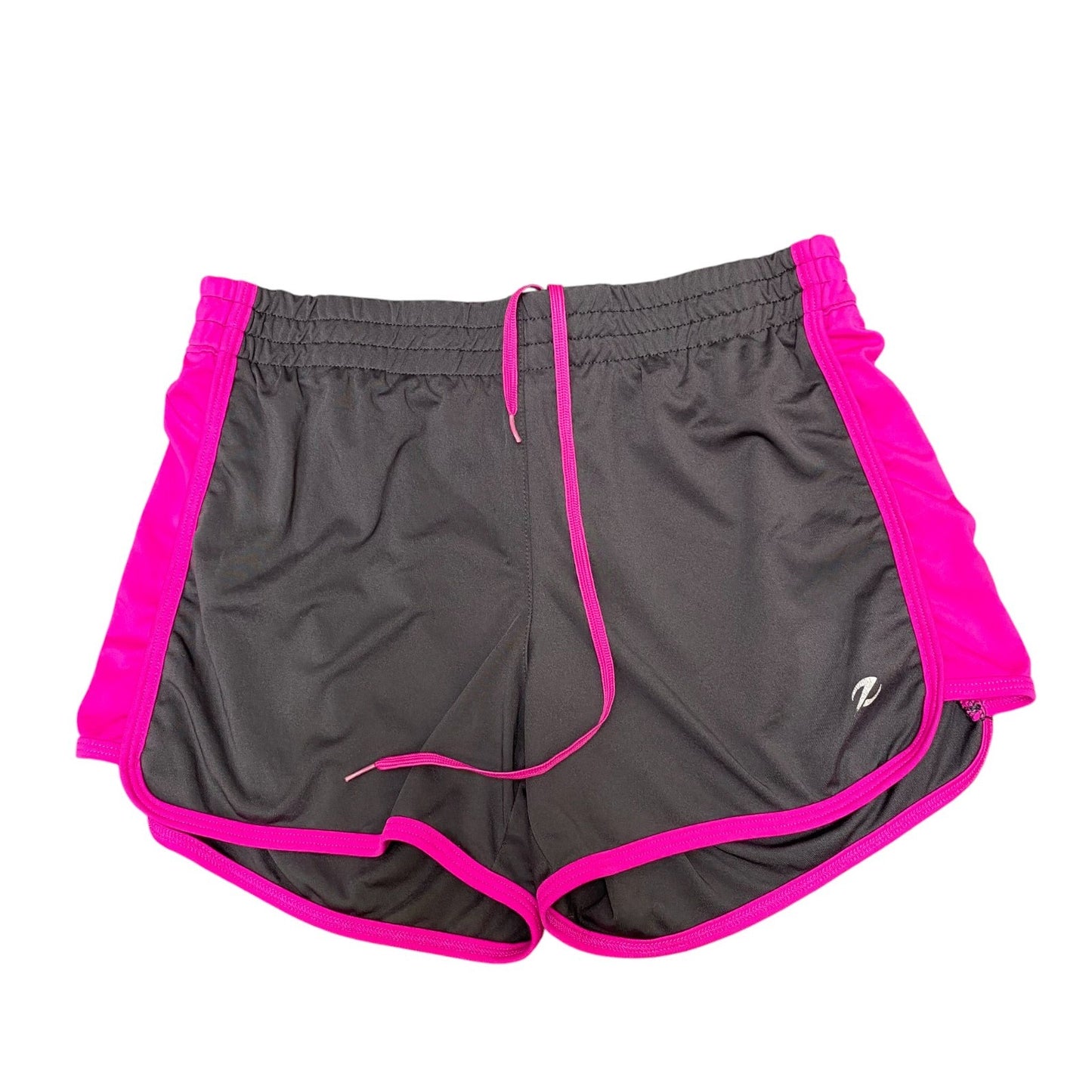 Sprinter Shorts Womens Medium Black Pink Athletic Workout Elastic Waist Logo