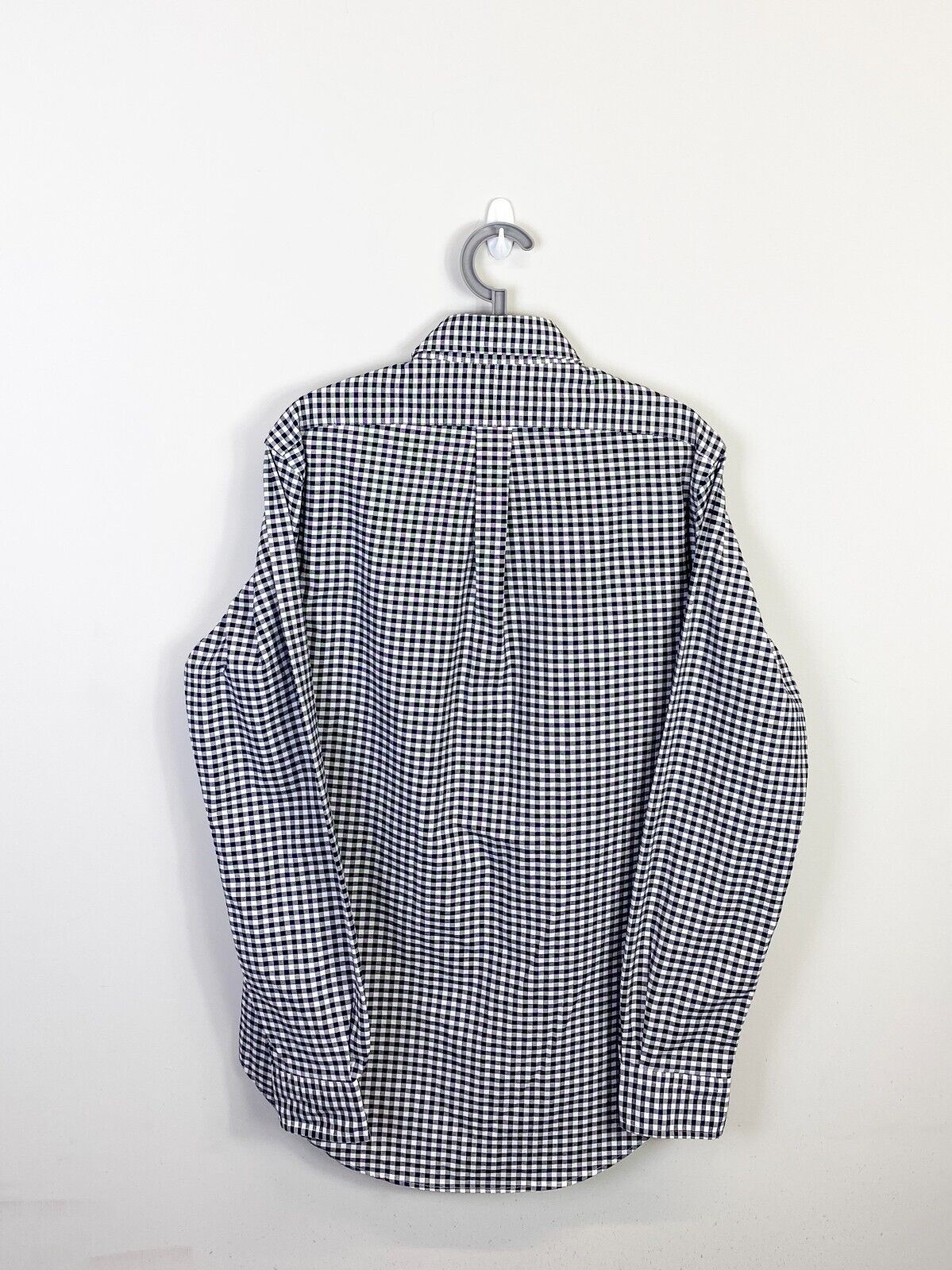 Ralph Lauren Shirt Mens Small Black White Checkered Brown Small Polo Pony Logo