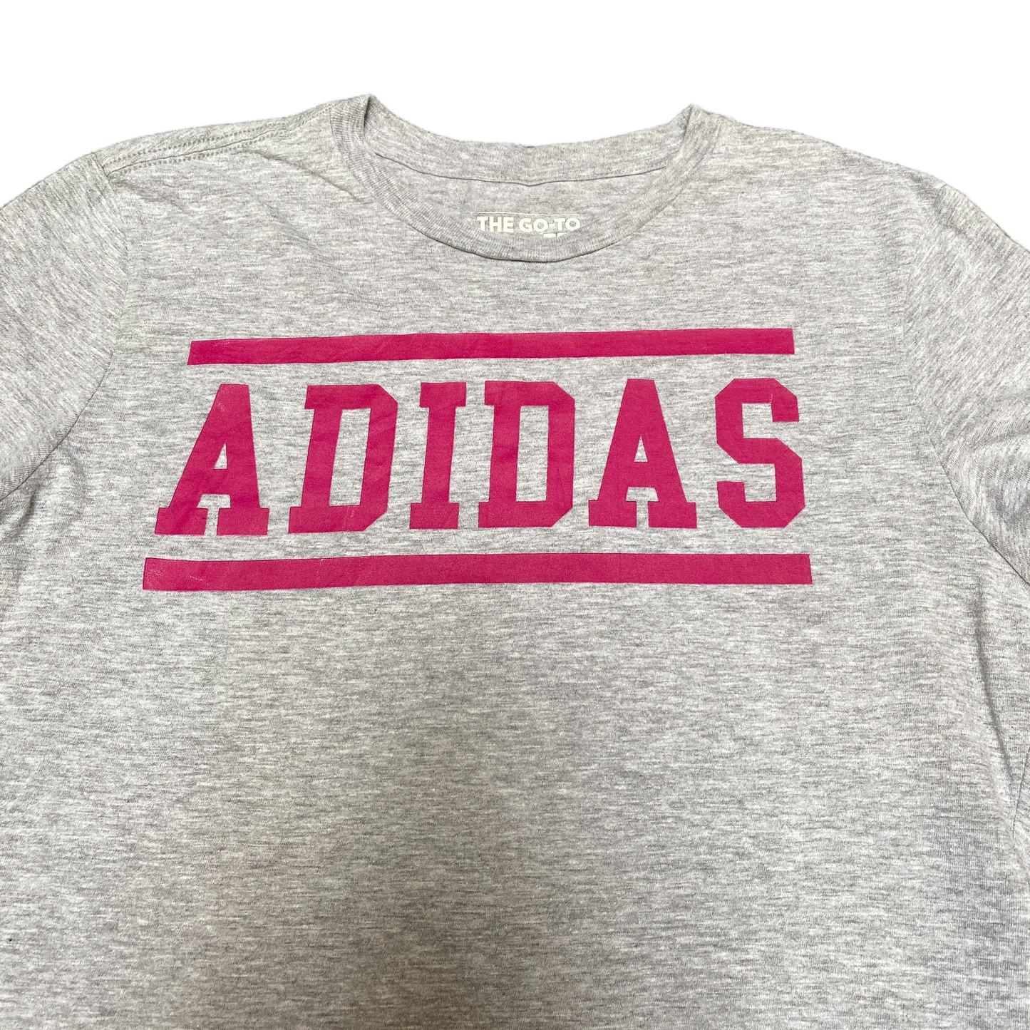 Nike The Go-To T-Shirt Womens Medium Grey Graphic Logo Crew Neck Pullover Tee
