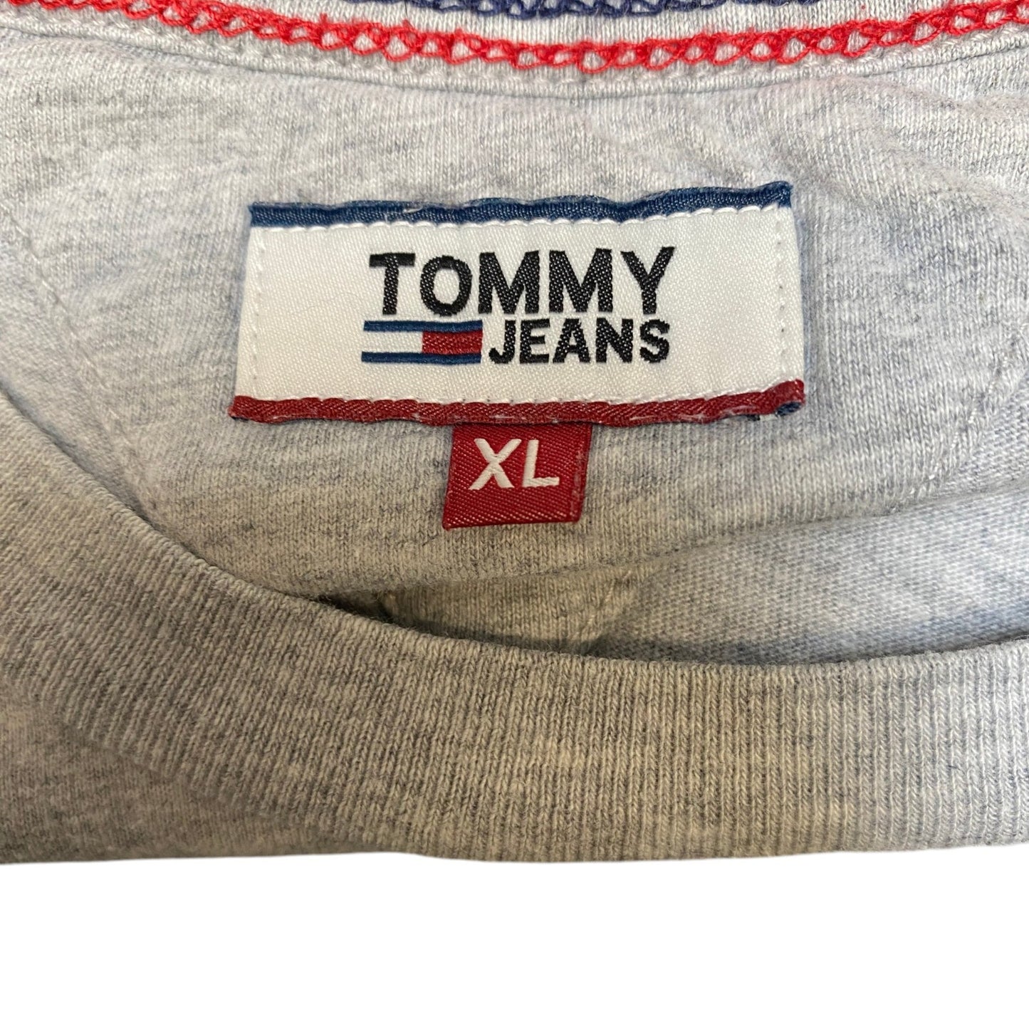 Tommy Hilfiger T-Shirt Womens XL Grey Heather Regular Fit Graphic Print Pullover