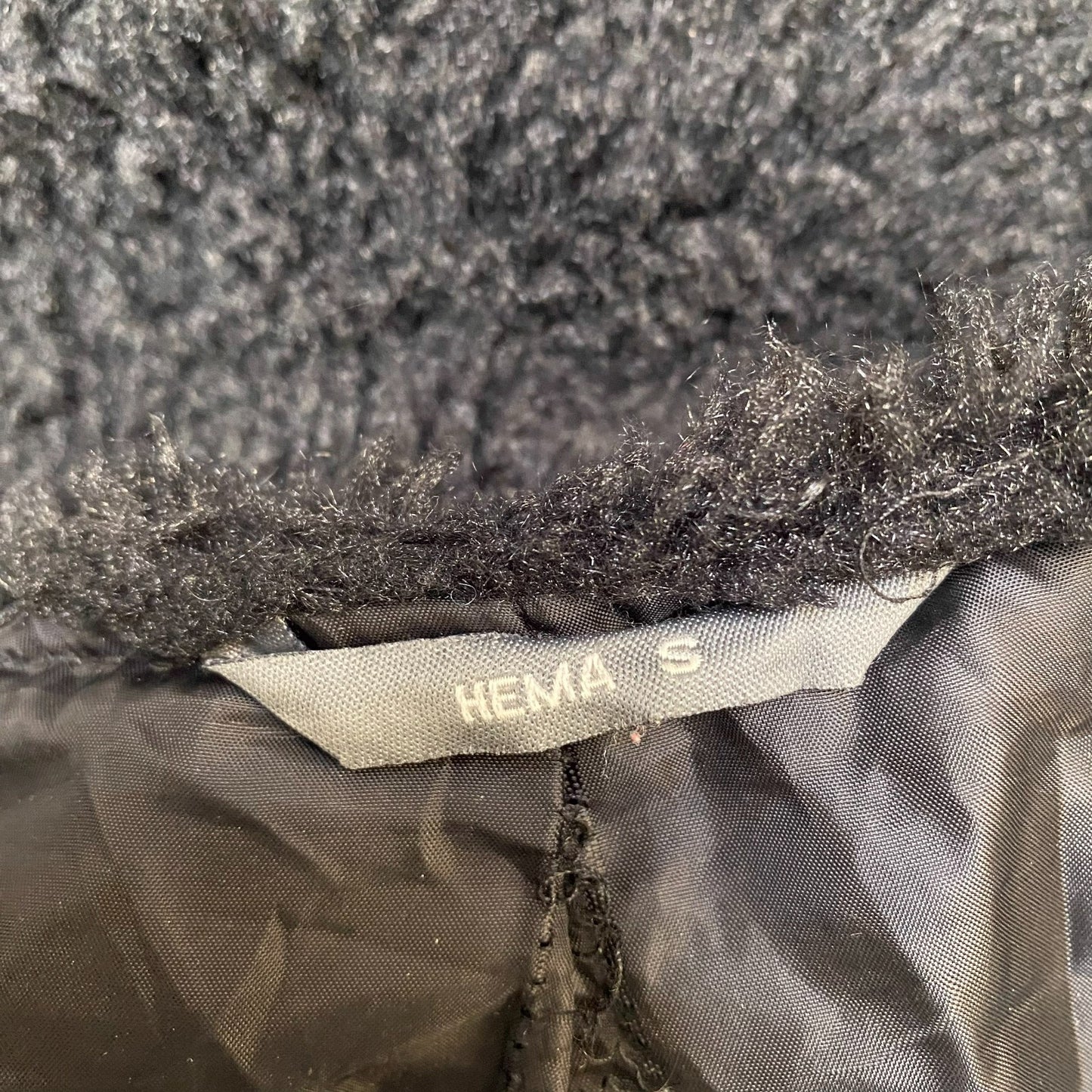 Hema Faux Fur Coat Womens Small Black Lined Cozy Fuzzy Winter Long Sleeve
