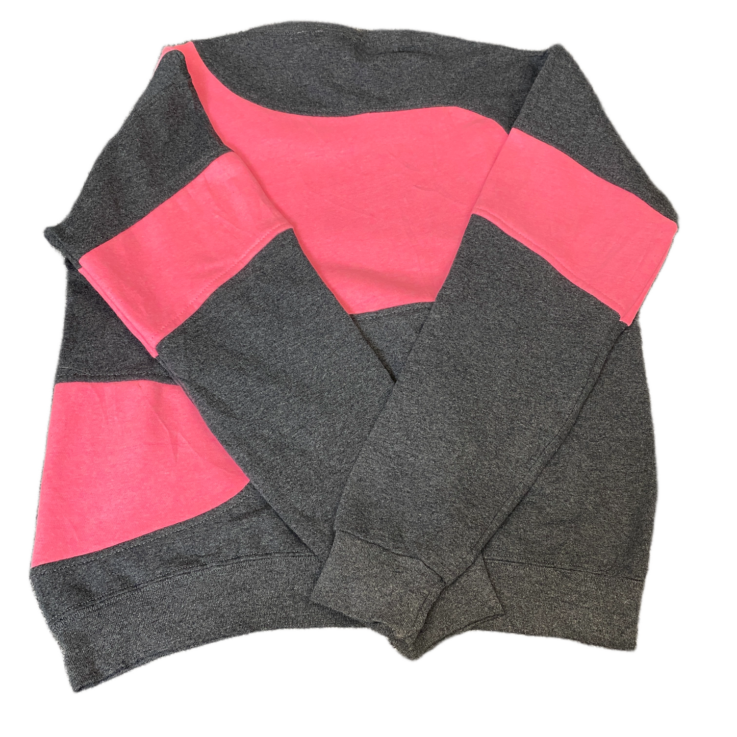 Nike Reworked Sweatshirt Mens M Pink Black Embroidered Spellout Logo Vintage Y2K