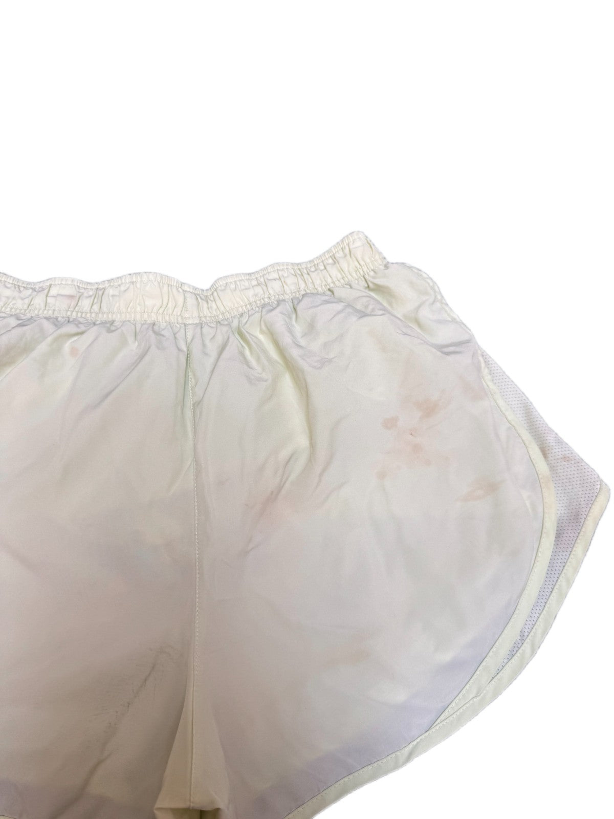 Nike Dri-FIT Running Shorts Fits as Womens Small 27" Waist White Dolphin Hem