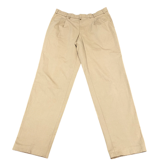 Trousers Men's Large Beige Original Slim Straight Fit Slash Pockets Stretch