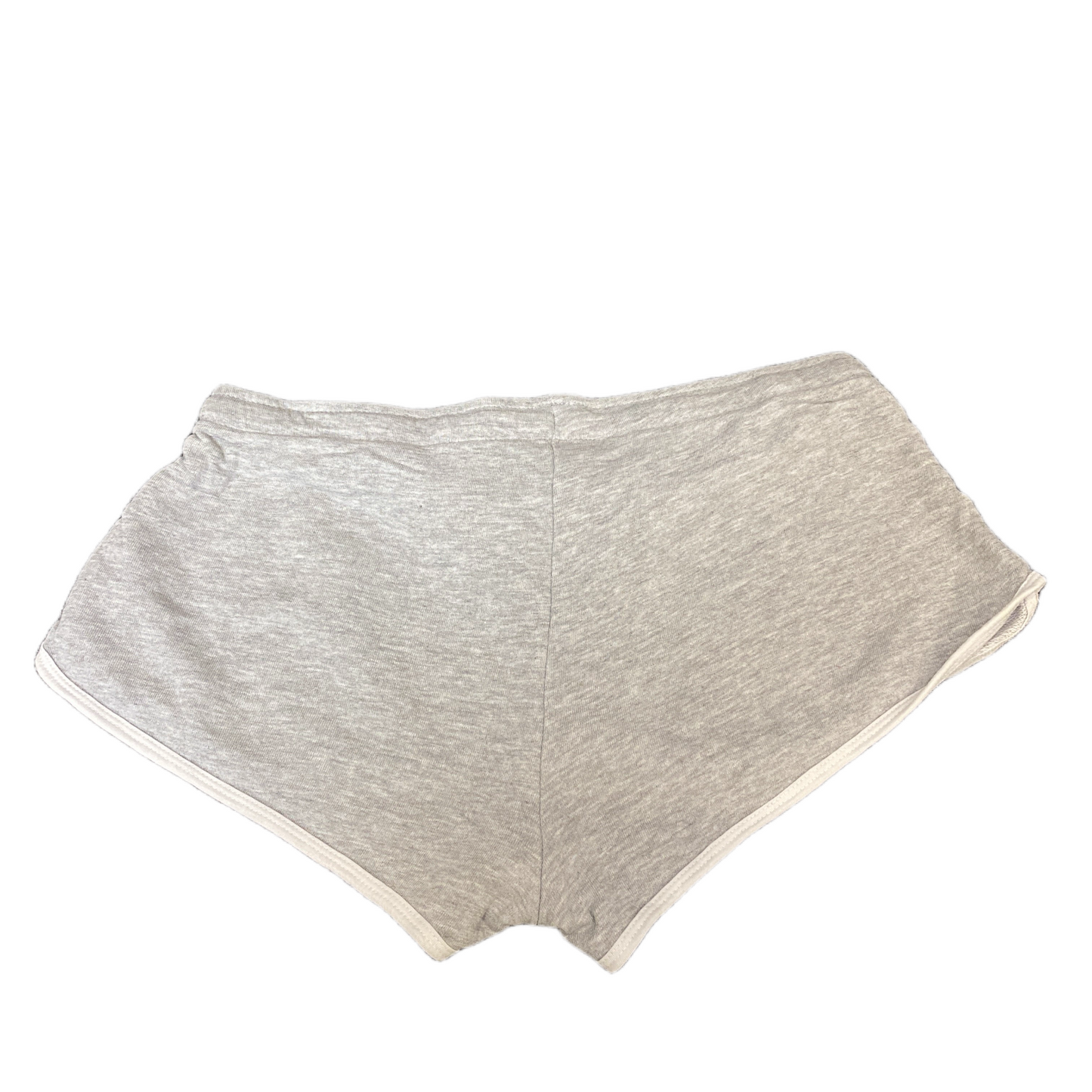 Running Sprinter Shorts Womens L 32" Waist Grey Athletic Gym Workout Dolphin Hem
