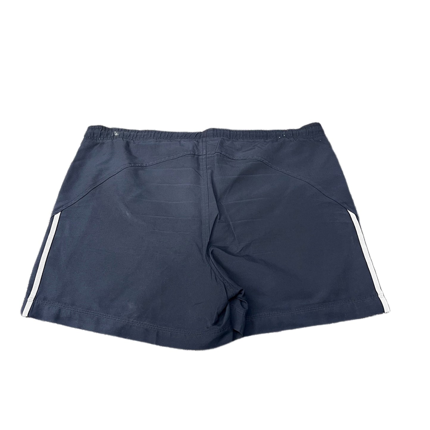 Adidas Running Shorts Mens L 39" Waist Navy White 3-Stripe Lined Athletic Fit