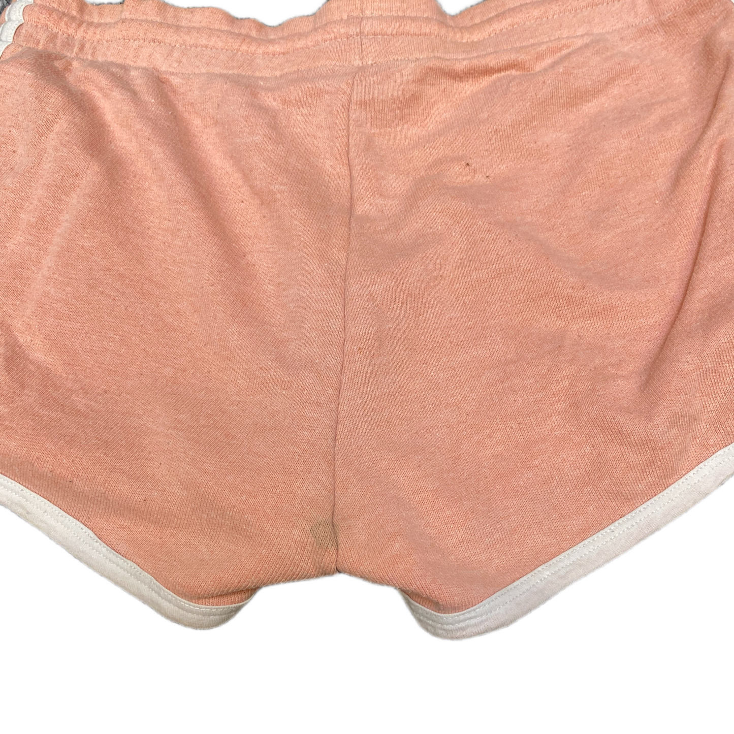Running Sprinter Shorts Women L 32" Waist Peach Athletic Gym Workout Dolphin Hem