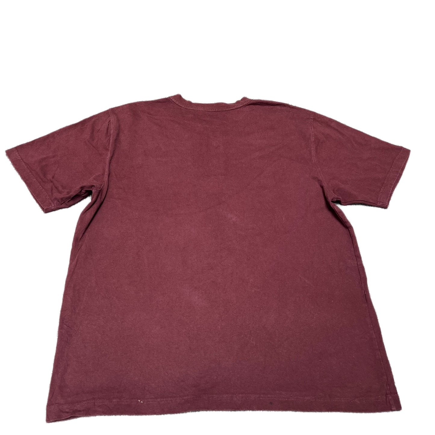 Carhartt Henley Pocket T-Shirt Men Large Red Loose Fit Short Sleeve Workwear Tee