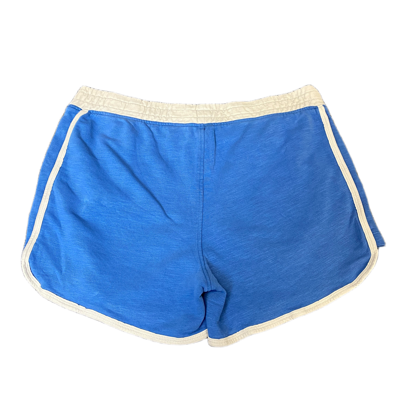 Running Sprinter Shorts Women L 31" Waist Blue White Athletic Workout Drawstring