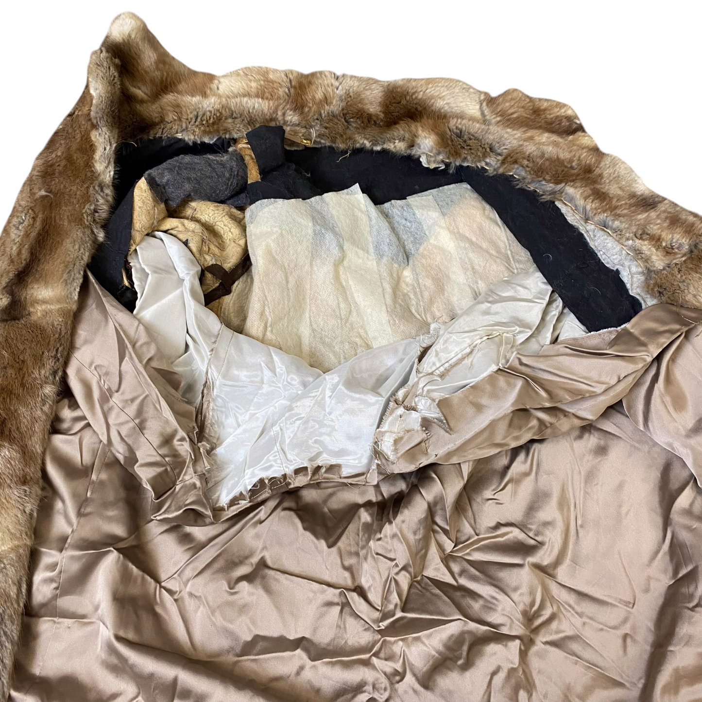 Womens Mint Faux Fur Jacket Medium Brown Lined Soft Cozy Warm Winter Long Sleeve