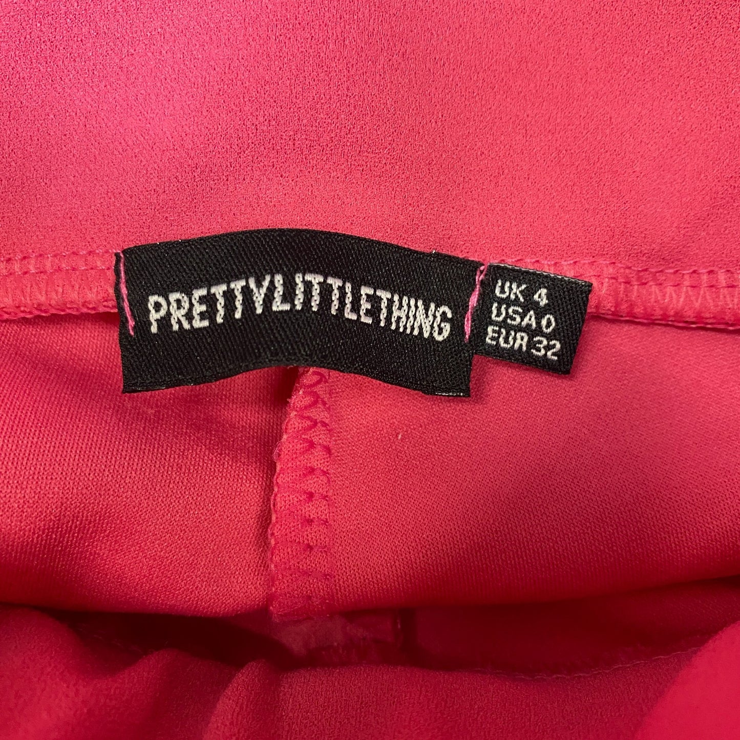 Prettylittlething Joggers Fits as Womens 22" Waist Pink Skinny Leg Trousers