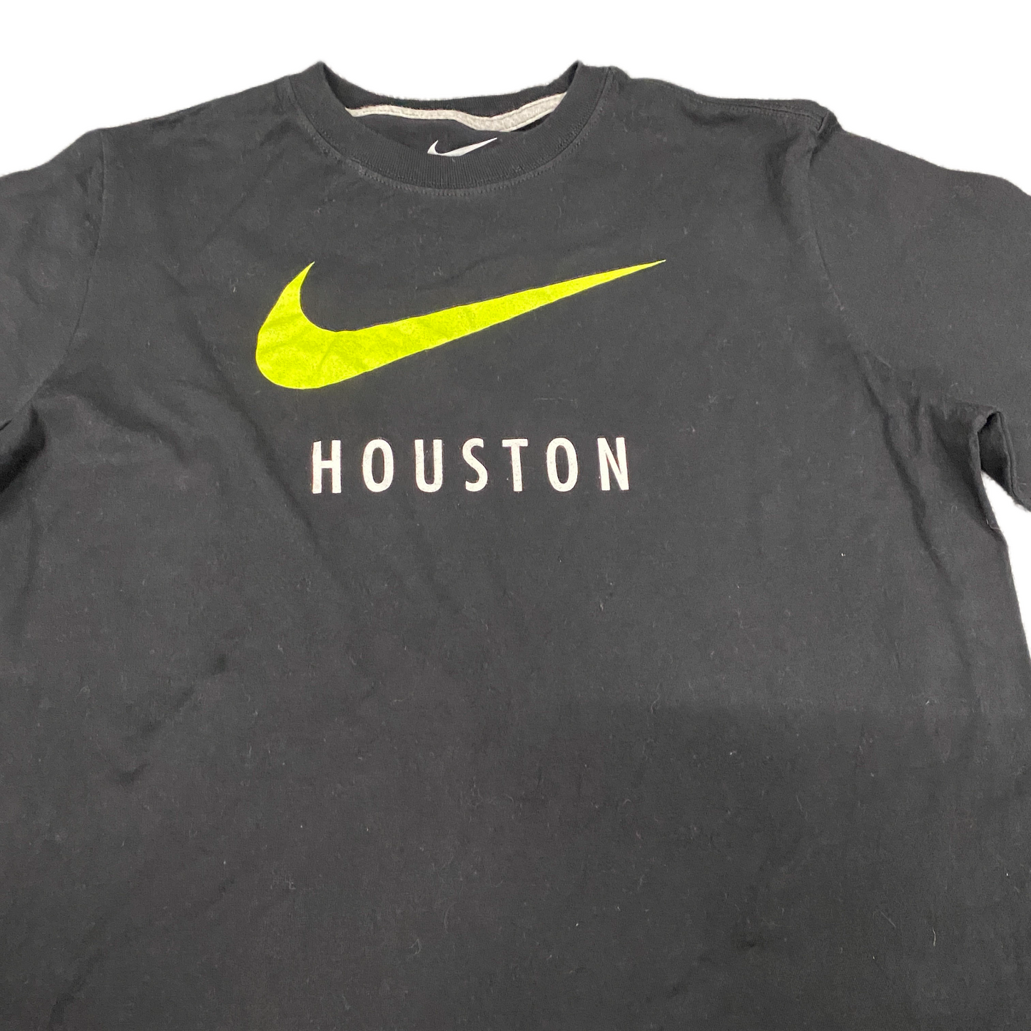 Nike Houston T-Shirt Womens XL Black Graphic Logo Short Sleeve Crew Neck