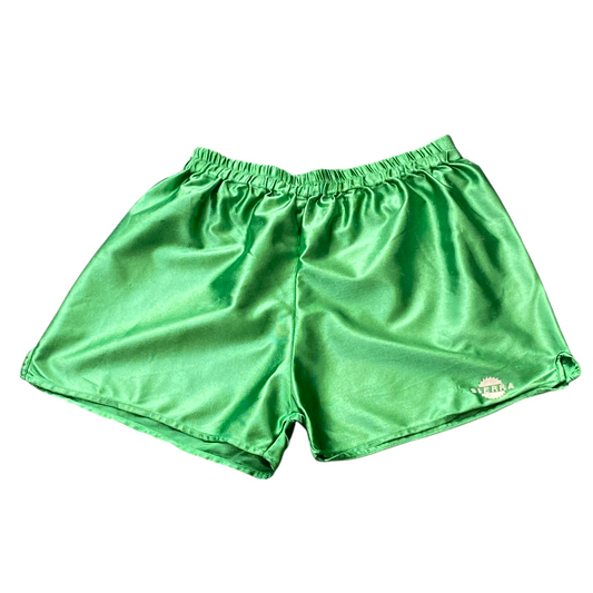 Sierra Sprinter Shorts Womens 25W Green Elastic Waist Running Comfort Athletic