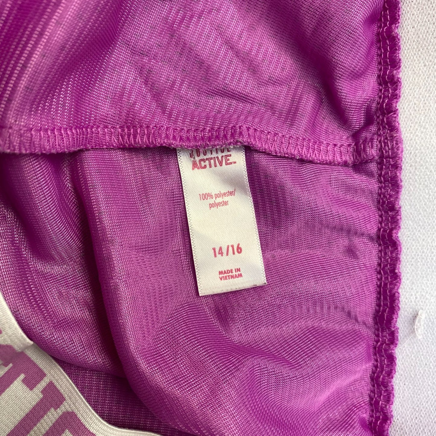 Sprinter Running Shorts Girls 26W Purple Mesh Elastic Waist Dolphin Hem Stertch