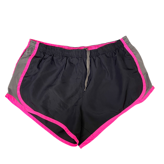 Running Sprinter Shorts Womens Medium Black Gym Athletic Workout Dolphin Hem