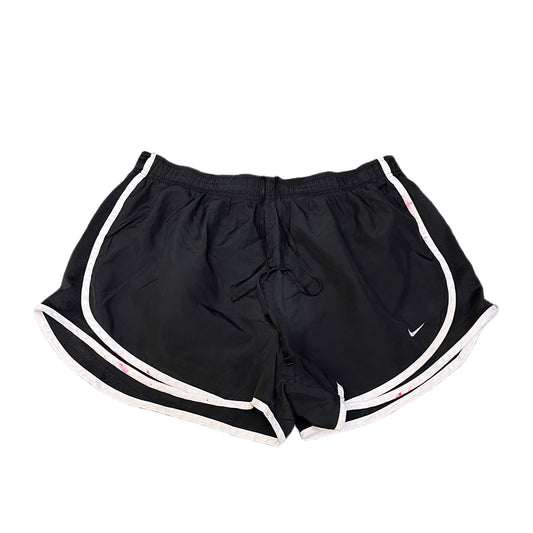Nike Running Shorts Fits as Womens L 31" Waist Black Mesh Panels Dolphin Hem