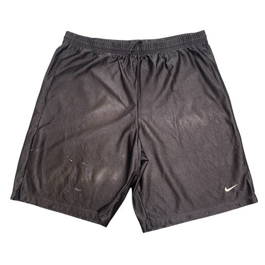 Nike Running Shorts Mens Medium Black Dri Fit Swoosh Logo Drawstring Athletic