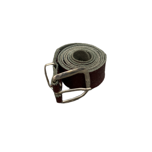 Waist Belt Mens Dark Brown Leather Adjustable Silver Pin Buckle 40.5 inches