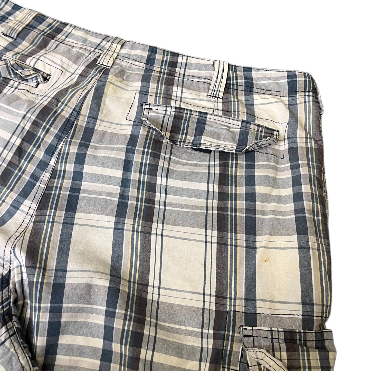 Lee Dungarees Cargo Shorts Fits as Mens XL 42" Waist Multi Plaid Hiking Outdoor