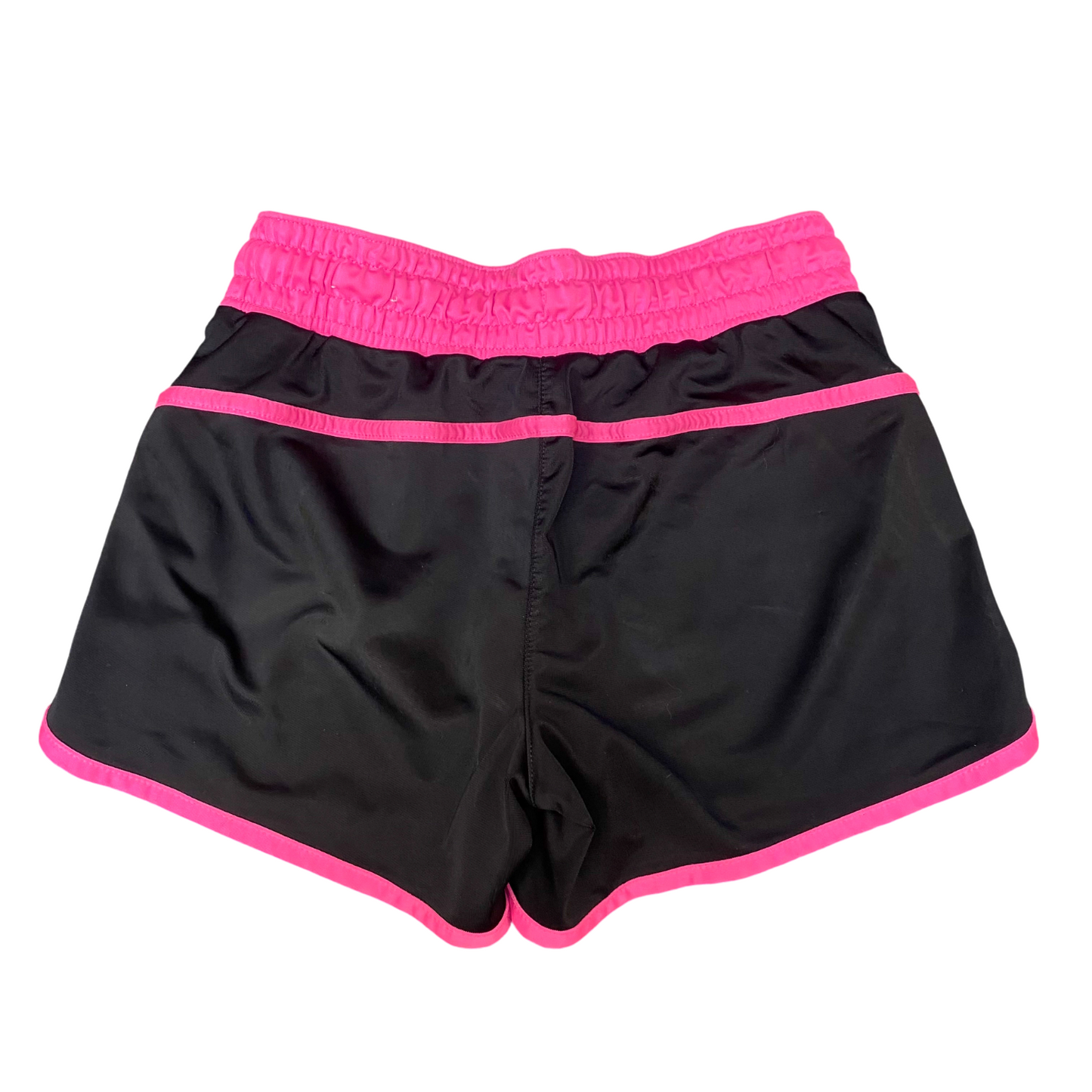 Running Sprinter Shorts Womens Small Black Pink Semi-Fitted Drawstring Waist