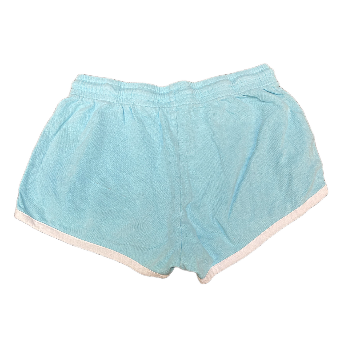 Running Sprinter Shorts Womens M 25" Waist Blue Athletic Gym Workout Dolphin Hem