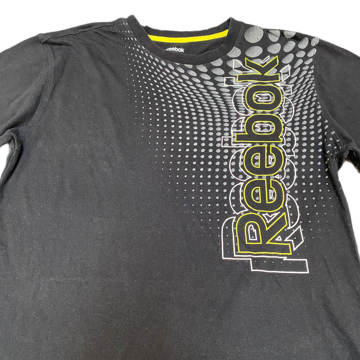 Reebok T-Shirt Womens Medium Black Graphic Print Regular Fit Short Sleeve Tee
