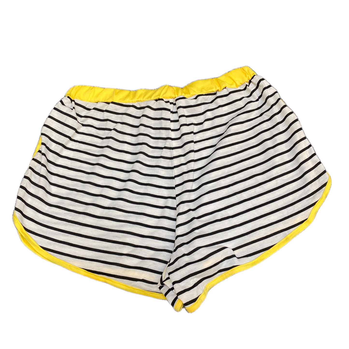 Running Sprinter Shorts Womens XL 31" Waist Multi Striped Athletic Dolphin Hem