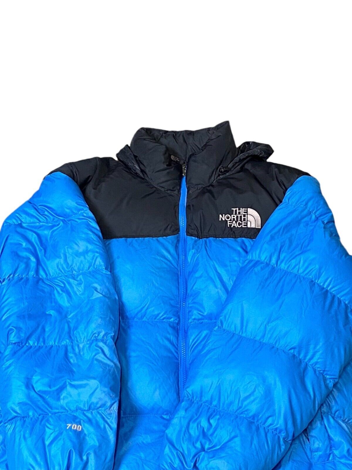 The North Face Nuptse 700 Puffer Jacket Men's M Blue Goose Down Quilt Full Zip