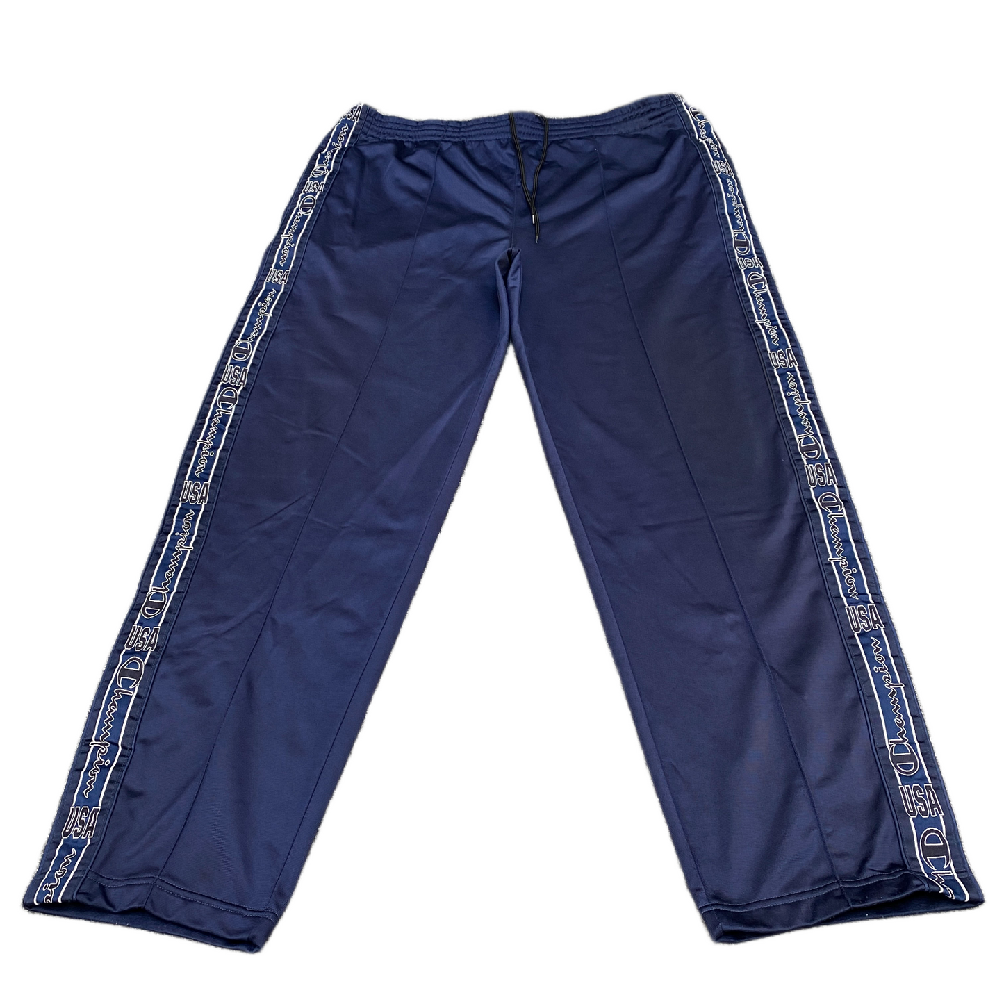 Champion Track Pants Fits as Mens 39" Waist Blue Running Gym Drawstring Trousers